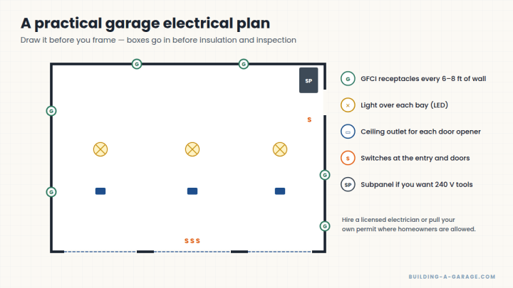 Planning Garage Electrical and Lighting